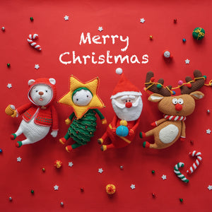 Combo de Noël : Père Noël, renne, arbre de Noël et ours polaire