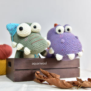 Mr. Coco The Crocodile Crochet Pattern by Aquariwool Crochet (Crochet Doll Pattern/Amigurumi Pattern for Baby gift)