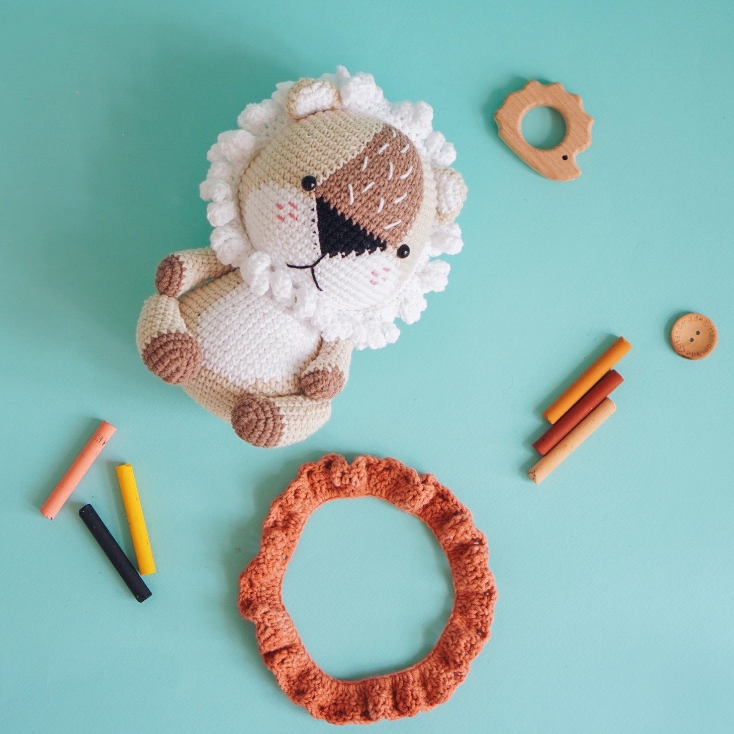 Sunny The Lion  Crochet Pattern by Aquariwool Crochet (Crochet Doll Pattern/Amigurumi Pattern for Baby gift)